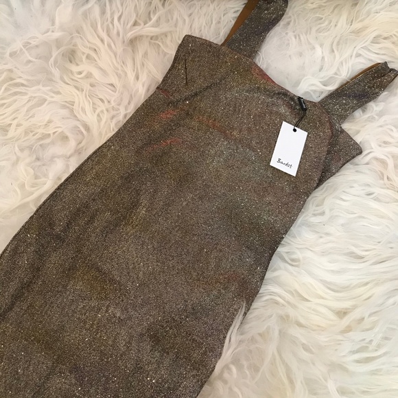 Bardot Womens Mimi Glitter Sheath Party Dress - Picture 7 of 8